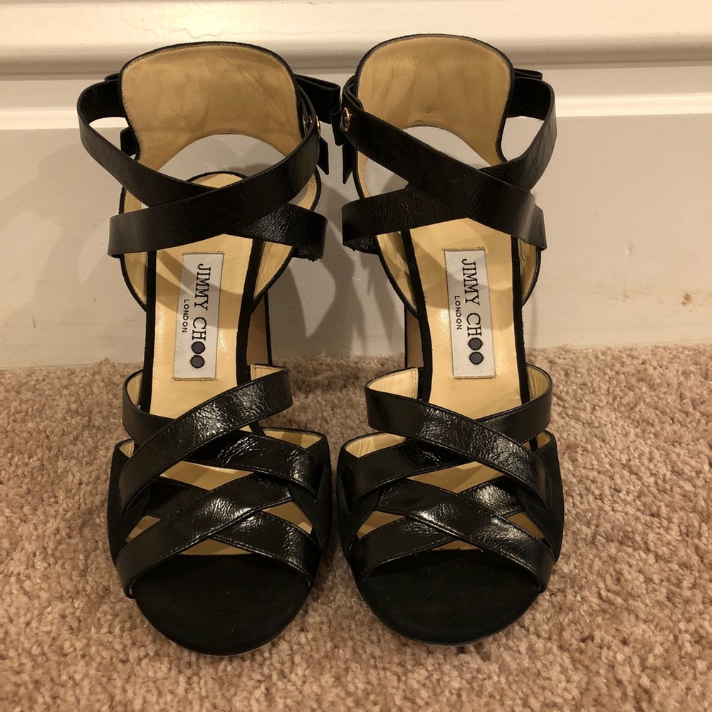 Brand new jimmy choo May heels black leather/suede